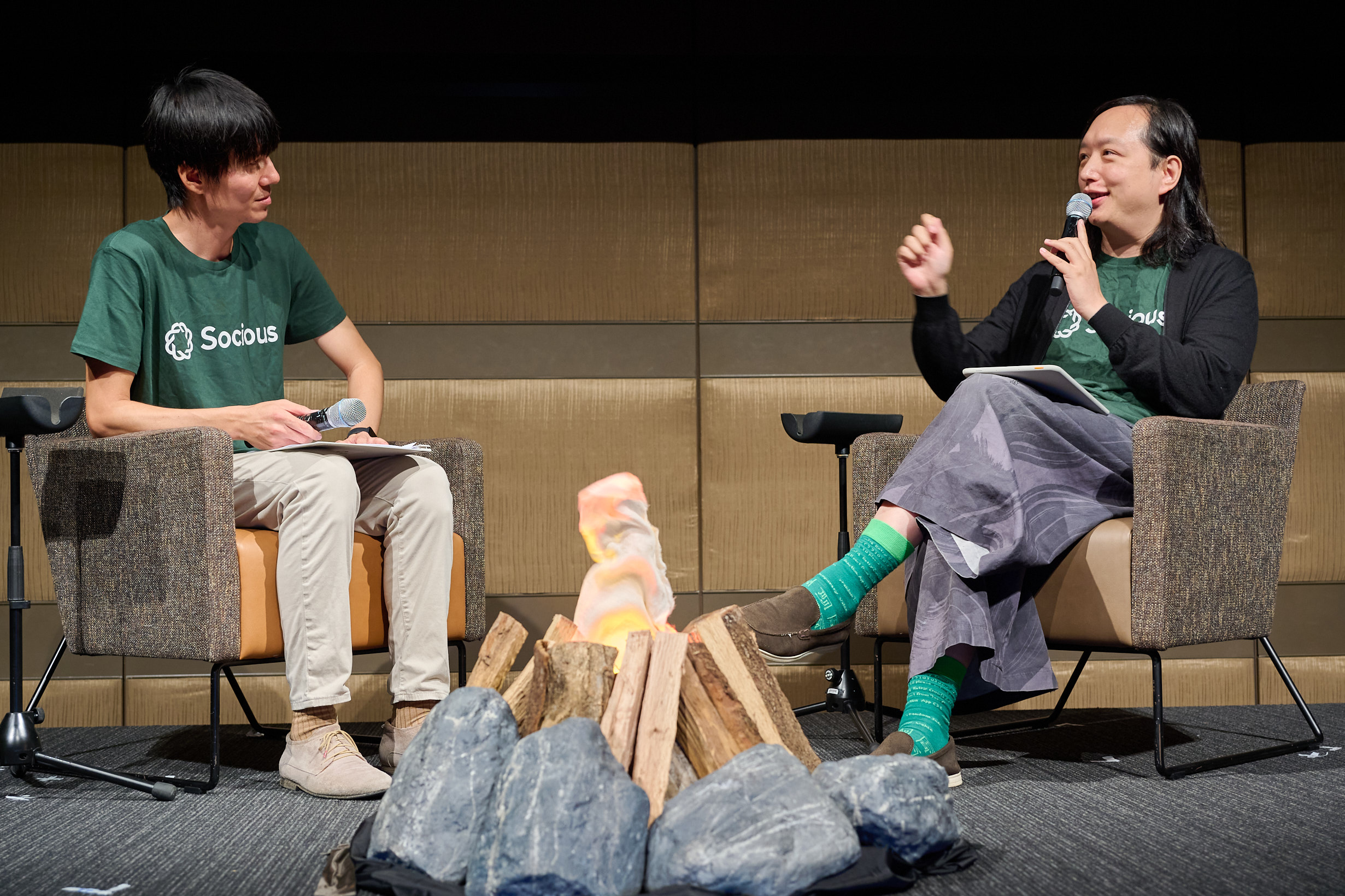 Fireside conversation on stage
